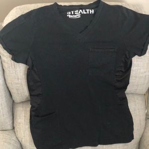 Benefit Medical Stealth scrub top in black